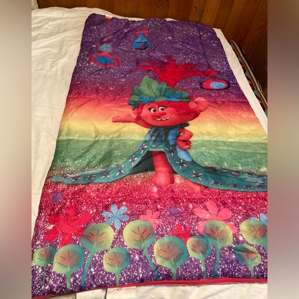 Puppy, trolls, sleeping bag youth size
